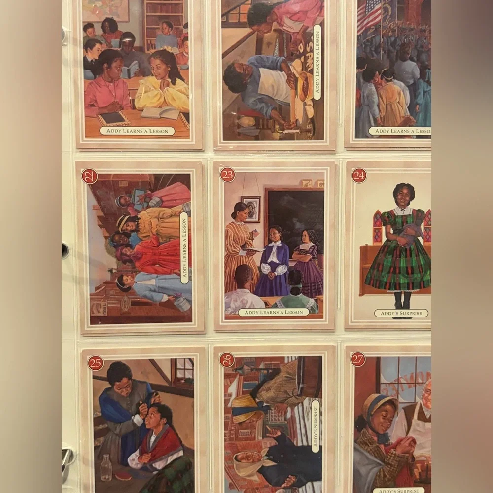 Vintage 120+ American Girl Trading Cards in American Girl Trading Card Album